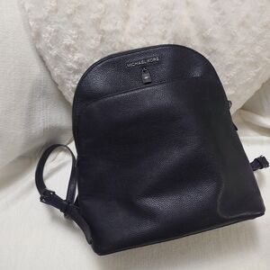 Michael Kors Black Leather Backpack